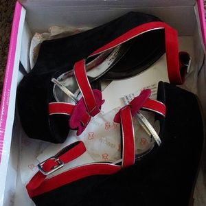 DbDk Pink, Red and Black shoes